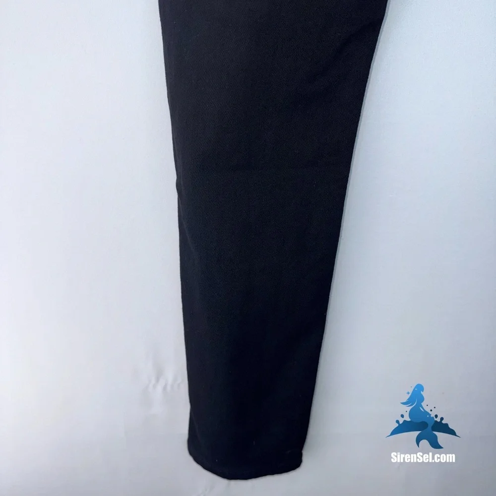 1225 NWT Chic Denim Skylar Corset Skinny Faux Leather Hybrid Jeans 16S - Black - Picture 10 of 16